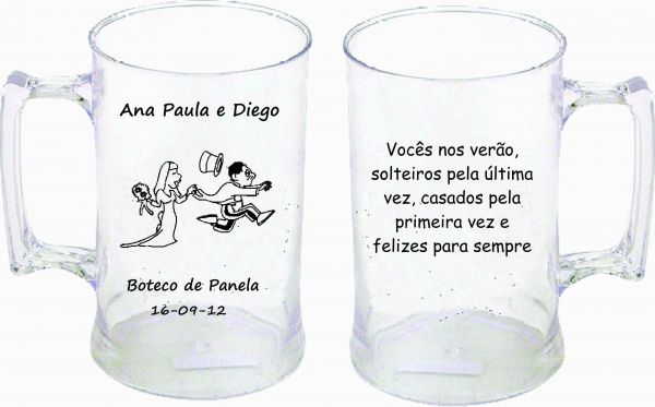 LEMBRANCINHA CANECAS PARA CASAMENTO 400 ML LUXO