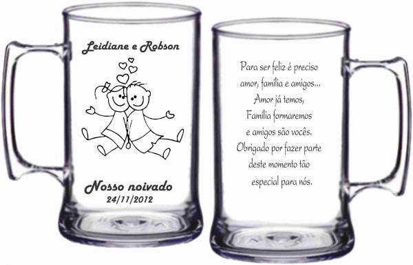LEMBRANCINHA CANECAS PARA CASAMENTO 400 ML LUXO