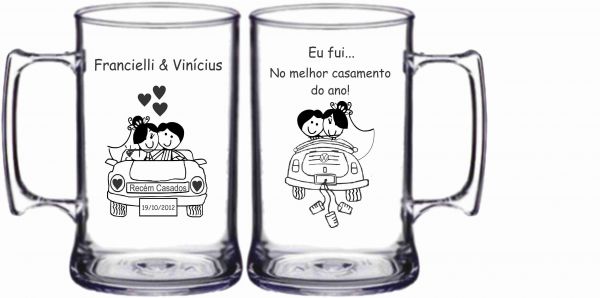 LEMBRANCINHA CANECAS PARA CASAMENTO 400 ML LUXO