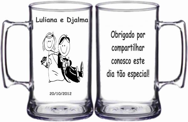 LEMBRANCINHA CANECAS PARA CASAMENTO 400 ML LUXO