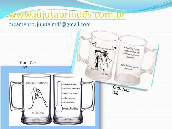 LEMBRANCINHA CANECAS PARA CASAMENTO 400 ML LUXO